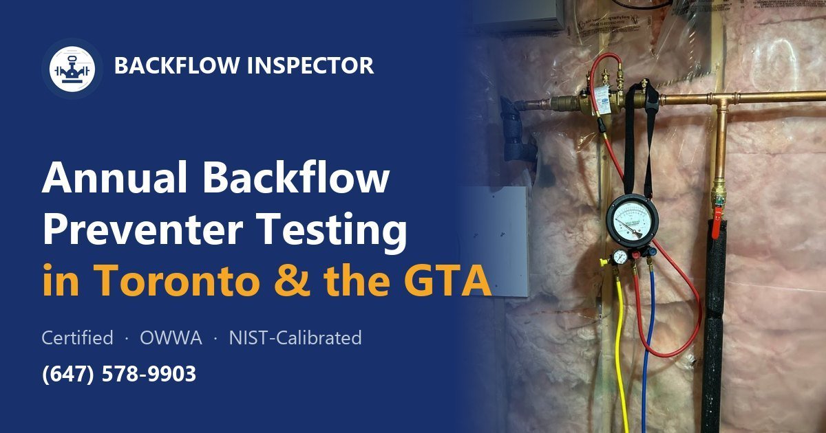 Backflow Testing in Oakville | DCVA & RP | Backflow Inspector